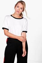 Boohoo Plus Olivia Ringer T Shirt