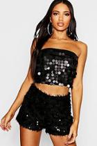 Boohoo Tassel Disc Sequin Shorts