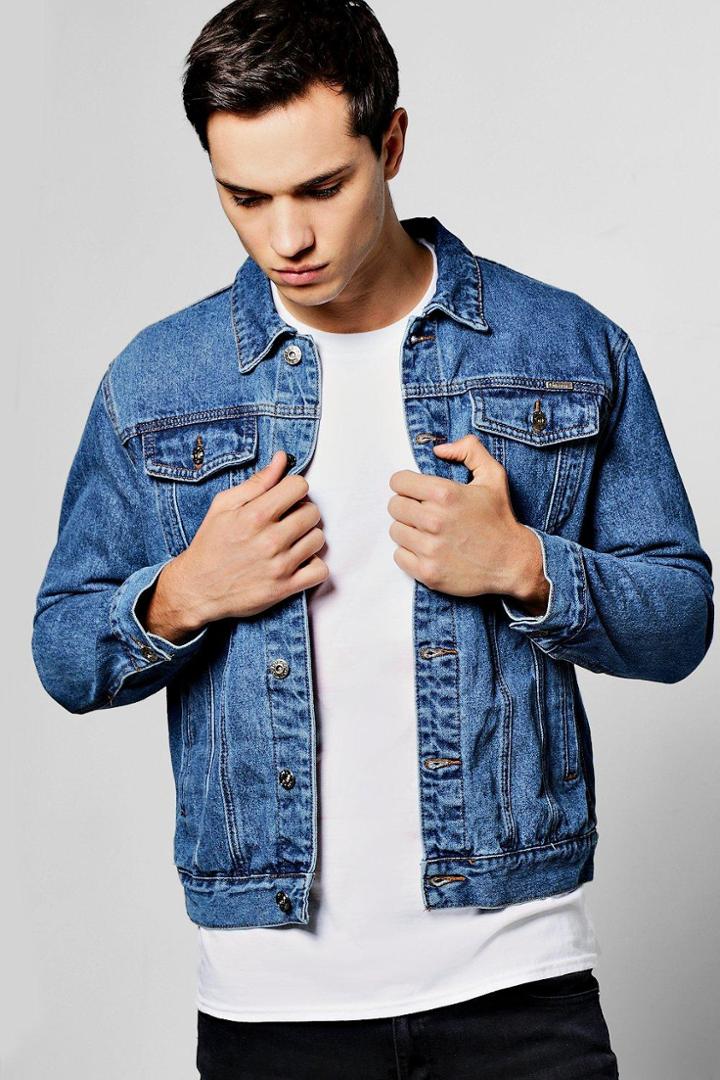 Boohoo Blue Wash Jean Jacket Blue