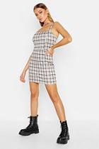 Boohoo Check Jersey Pinny Dress