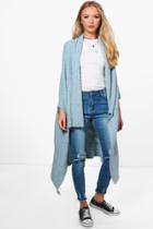 Boohoo Gracie Waterfall Cardigan Blue