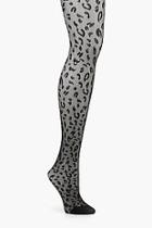 Boohoo Leopard Spot Black Tights