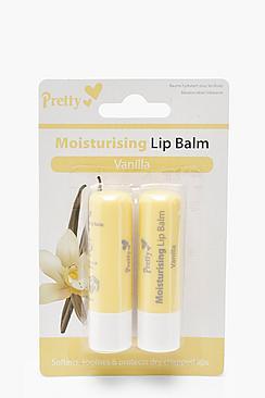Boohoo Pretty Vanilla 2 Pack Moisturising Lip Balms