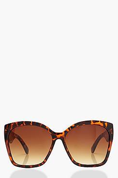 Boohoo Rosie Oversized Tortoiseshell Sunglasses