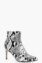 Boohoo Hanalei Pointed Toe Snake Print Shoe Boot