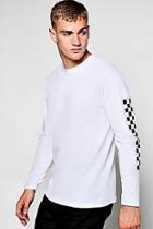 Boohoo Long Sleeve T-shirt With Check Print