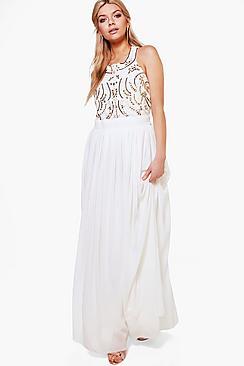 Boohoo Boutique Beryl Embellished Top Maxi Dress