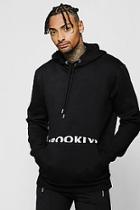 Boohoo Brooklyn Slogan Print Over The Head Hoodie