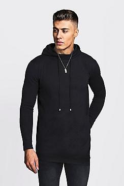 Boohoo Knitted Longline Hoodie