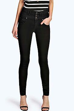 Boohoo Sandy Super High Waisted Skinny Jeans