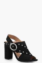 Boohoo Sophie Wide Fit Studded Cross Strap Sandal