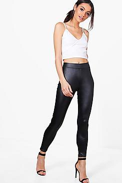 Boohoo Amelia Basic Wet Look Legging