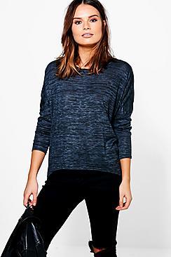 Boohoo Lara Marl Knitted Top