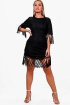Boohoo Plus Fay Tassel Trim Lace Dress