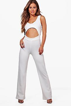 Boohoo Petite Hattie Cut Out Backless Jumpsuit