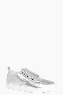 Boohoo Alex Stud & Elastic Strap Trainers
