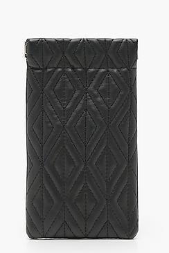 Boohoo Diamond Quilt Sunglasses Pouch