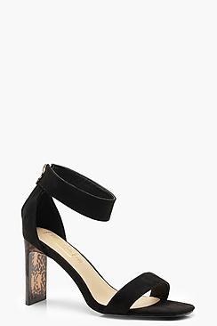 Boohoo Tortoise Shell Heel Two Part Heels
