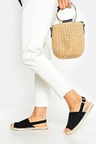 Boohoo Wide Fit Peeptoe Espadrilles