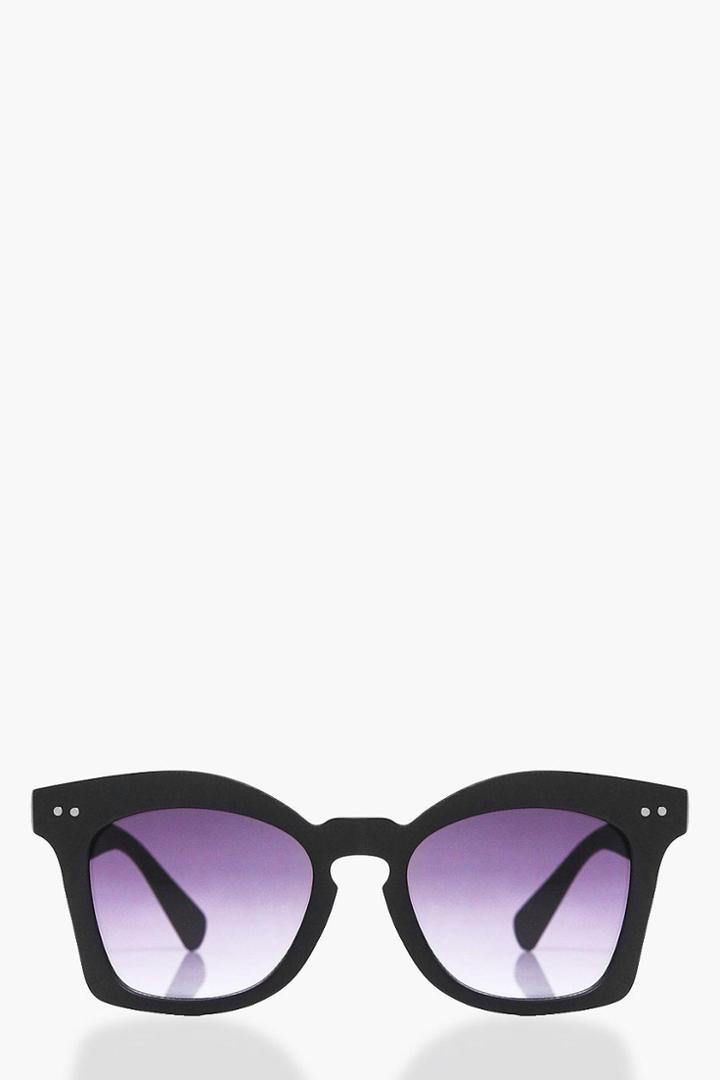 Boohoo Lola Faded Lense Oversized Sunglasses Black