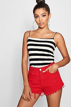 Boohoo Esme Stripe Square Neck Cami
