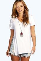 Boohoo Petite Taylor Split Side T-shirt