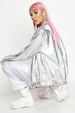 Boohoo Irredescent Festival Jacket