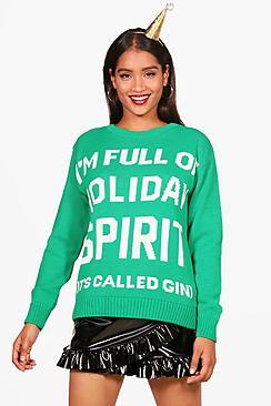 Boohoo Charlotte Holiday Spirit Christmas Jumper