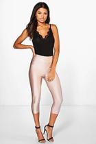 Boohoo Viola 3/4 Length High Waist Disco Pants