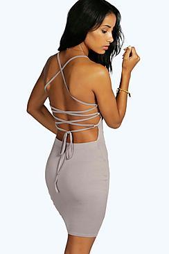 Boohoo Rhiannon Strappy Back Mini Dress