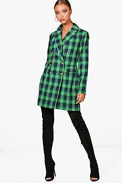 Boohoo Daniella Check Blazer Dress