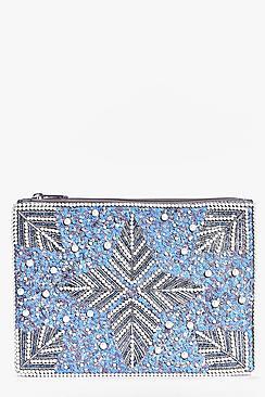 Boohoo Katherine Bridal Pearl & Sequin Clutch Bag