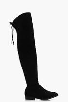 Boohoo Lois Flat Suedette Over The Knee Boot