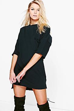 Boohoo Petite Molly Pocket Sweat Dress