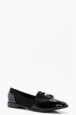 Boohoo Connie Tassel Trim Slipper Flat