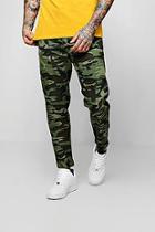 Boohoo Drawstring Camo Print Chino Pants