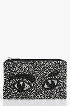 Boohoo Isabel Embellished Eyes Purse