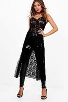 Boohoo Rhyla Lace Split Front Maxi Cami