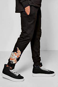 Boohoo Skinny Fit Dragon Print Joggers