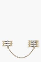 Boohoo Molly Caged Ring Harness Gold