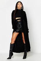 Boohoo Maxi Belted Knitted Cardigan