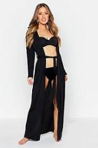 Boohoo Petite Belted Longline Beach Cover Up