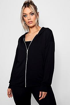 Boohoo Plus Romana Zip Through Oversized Hoody