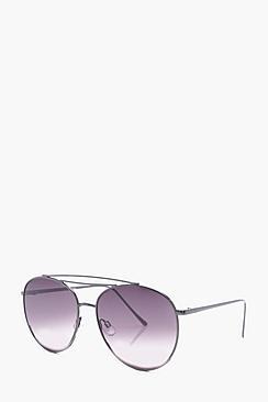 Boohoo Metal Detail Rounded Aviator