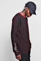Boohoo Long Sleeve Stripe Pique T-shirt