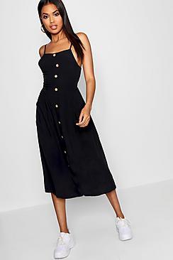 Boohoo Horn Button Through Dress