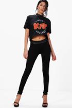Boohoo Jane Stud Detail Trousers Black