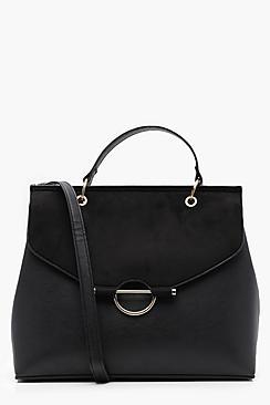 Boohoo Laura Ring Detail Structured Cross Body Bag