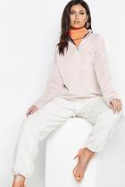 Boohoo Tall High Neck Zip Front Sweat Top