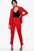 Boohoo Paige Eyelet Tie Side Tailored Trouser